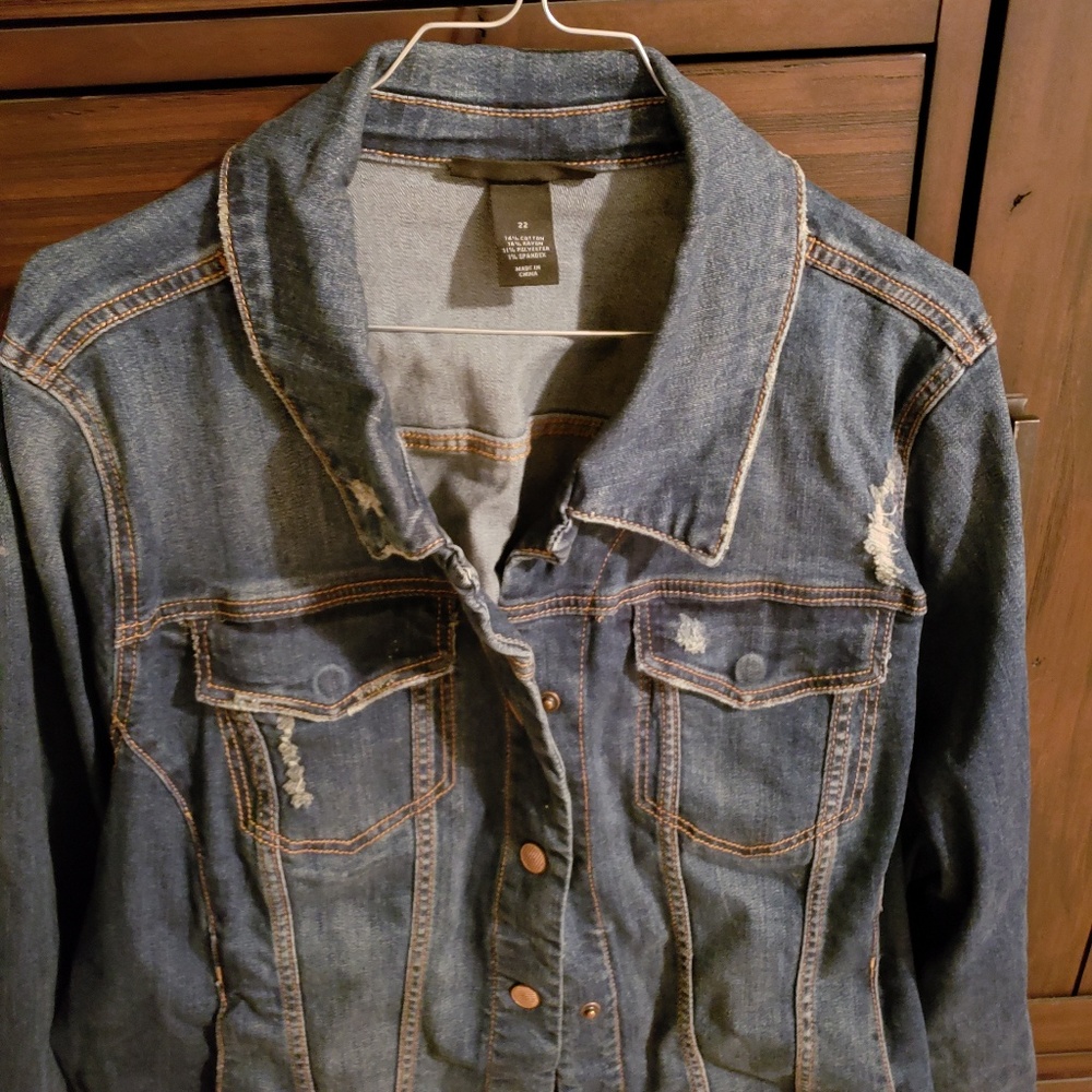 Distressed Jean jacket